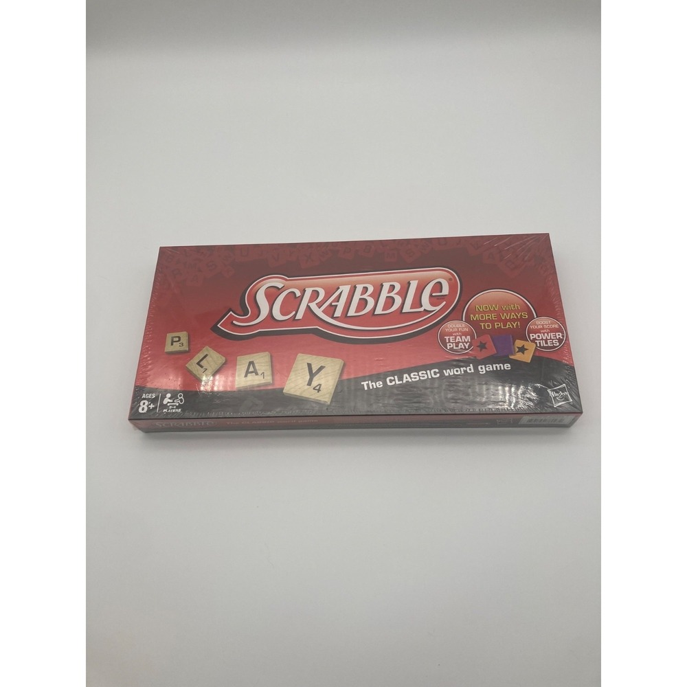 Scrabble Word Game Board Game Team Play Power Tiles New Sealed